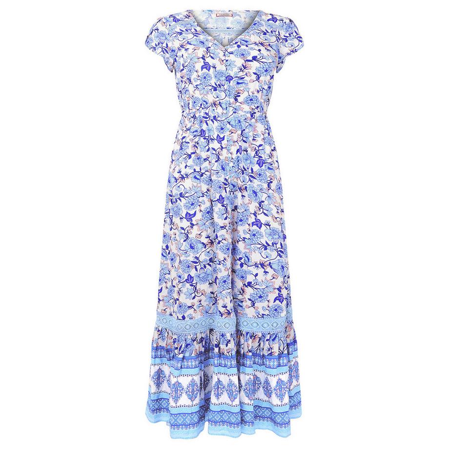 Joe Browns PETITE Florales Maxikleid mit Spitzenbesatz  