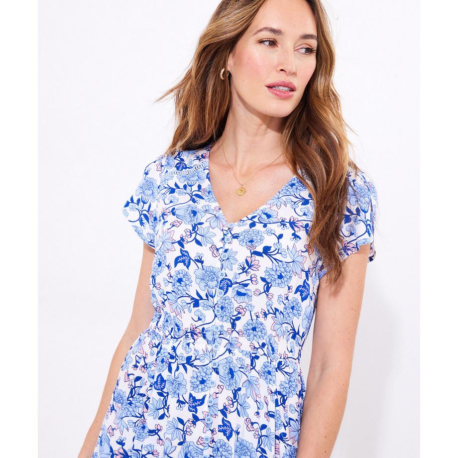 Joe Browns PETITE Florales Maxikleid mit Spitzenbesatz  