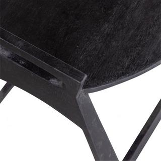 mutoni Table d'appoint Flo Mango noir 49x39  