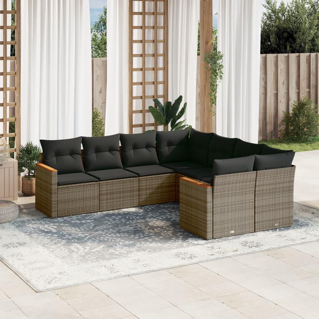 VidaXL set divano da giardino Polirattan  