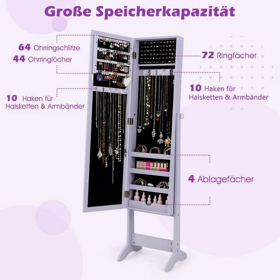 Armoire à bijoux avec miroir