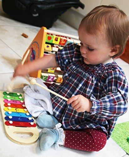 Activity-board  Ensemble de xylophone à boule de marteau en bois - maillets et épingles frappant un banc de frappe à balle 