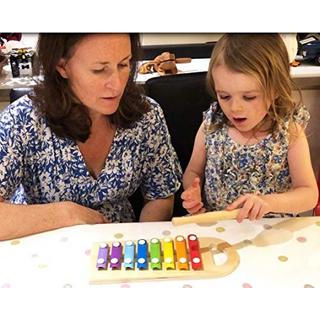 Activity-board  Ensemble de xylophone à boule de marteau en bois - maillets et épingles frappant un banc de frappe à balle 