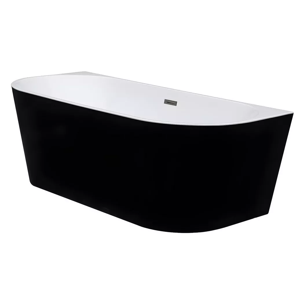 Vente-unique - Freistehende Badewanne DIVINA 2L 1x75x, One Size, Schwarz