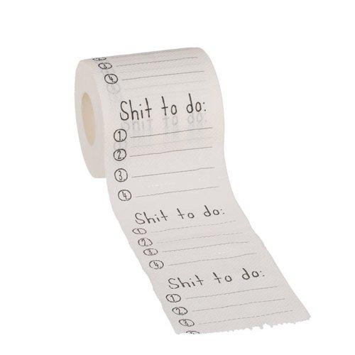 Geschenkidee  Shit To Do Toilettenpapier 