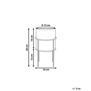 Beliani Vaso per piante en Ferro Moderno MILEA  