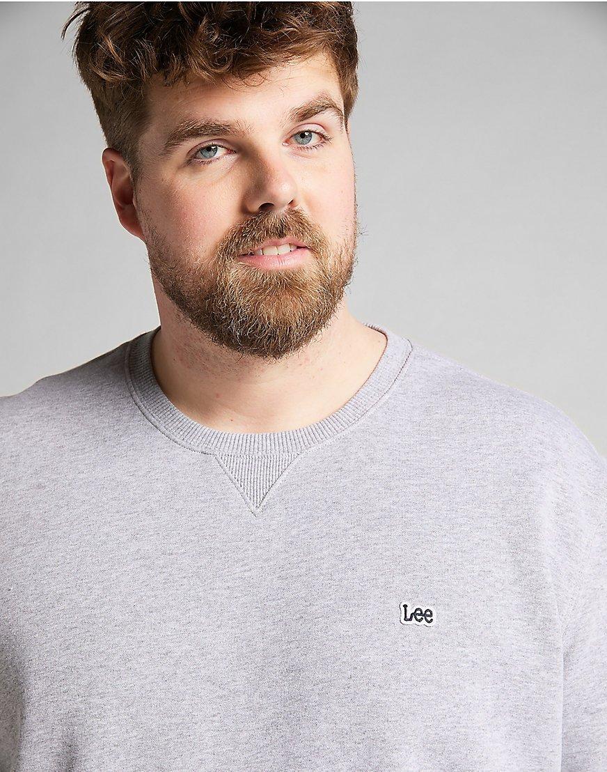 Image of Plain Crew Pullover Herren Grau XXL