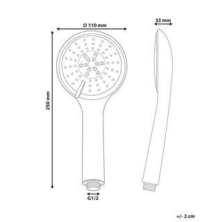 Beliani Duschkopf mit Schlauch aus ABS (robuster Kunststoff) Klassisch TUMPLE  