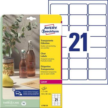 AVERY ZWECKFORM Etiketten 63,5x38,1mm, 525 Stück