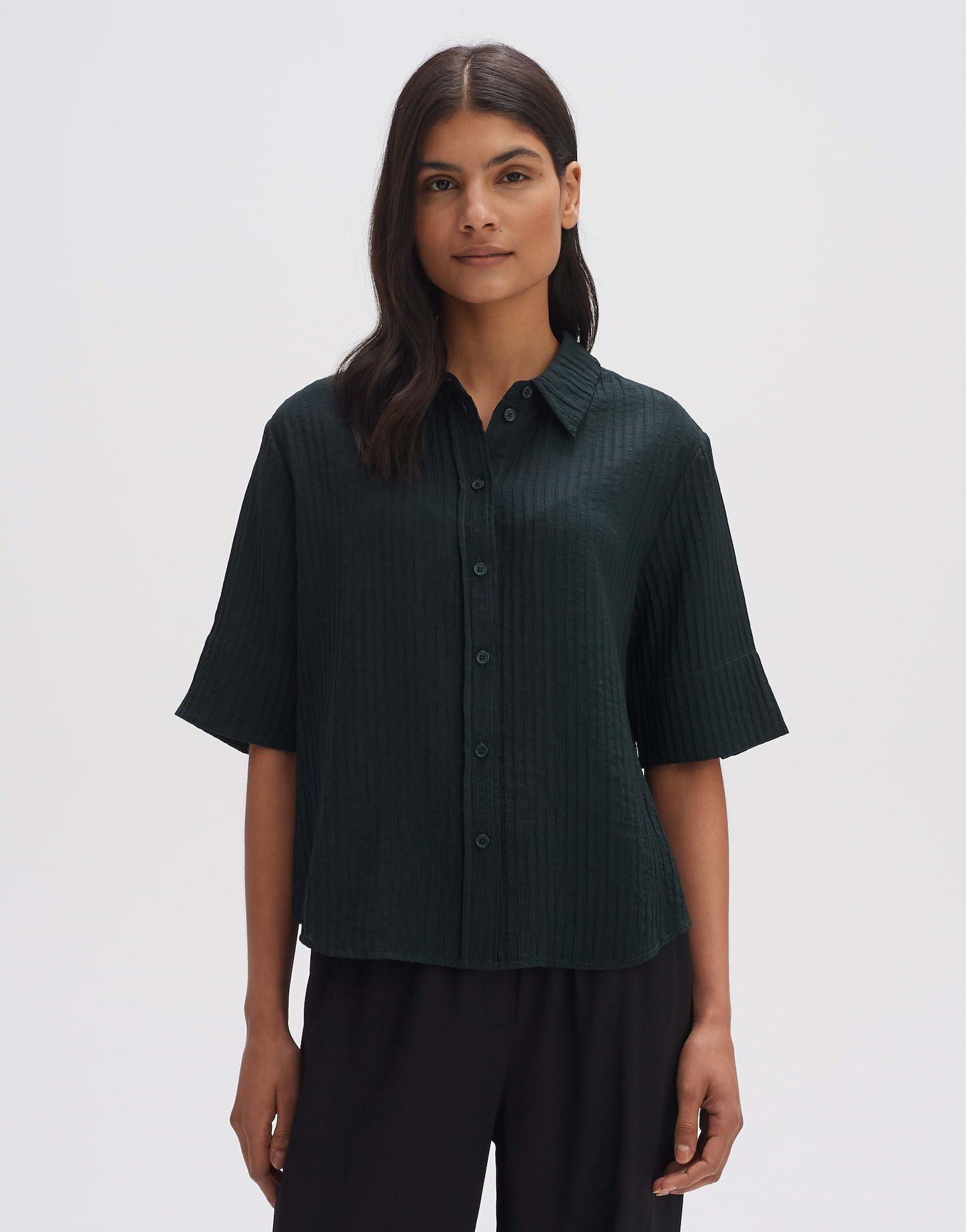 Image of Hemdbluse Falya Boxy Silhouette Damen Petroleumblau 38