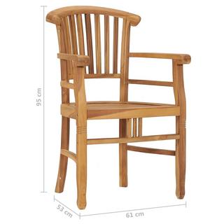 VidaXL set da pranzo da giardino Teak riciclato  