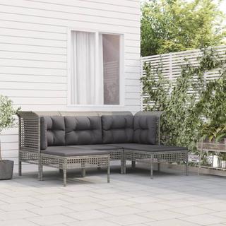 VidaXL set salotto da giardino Polirattan  