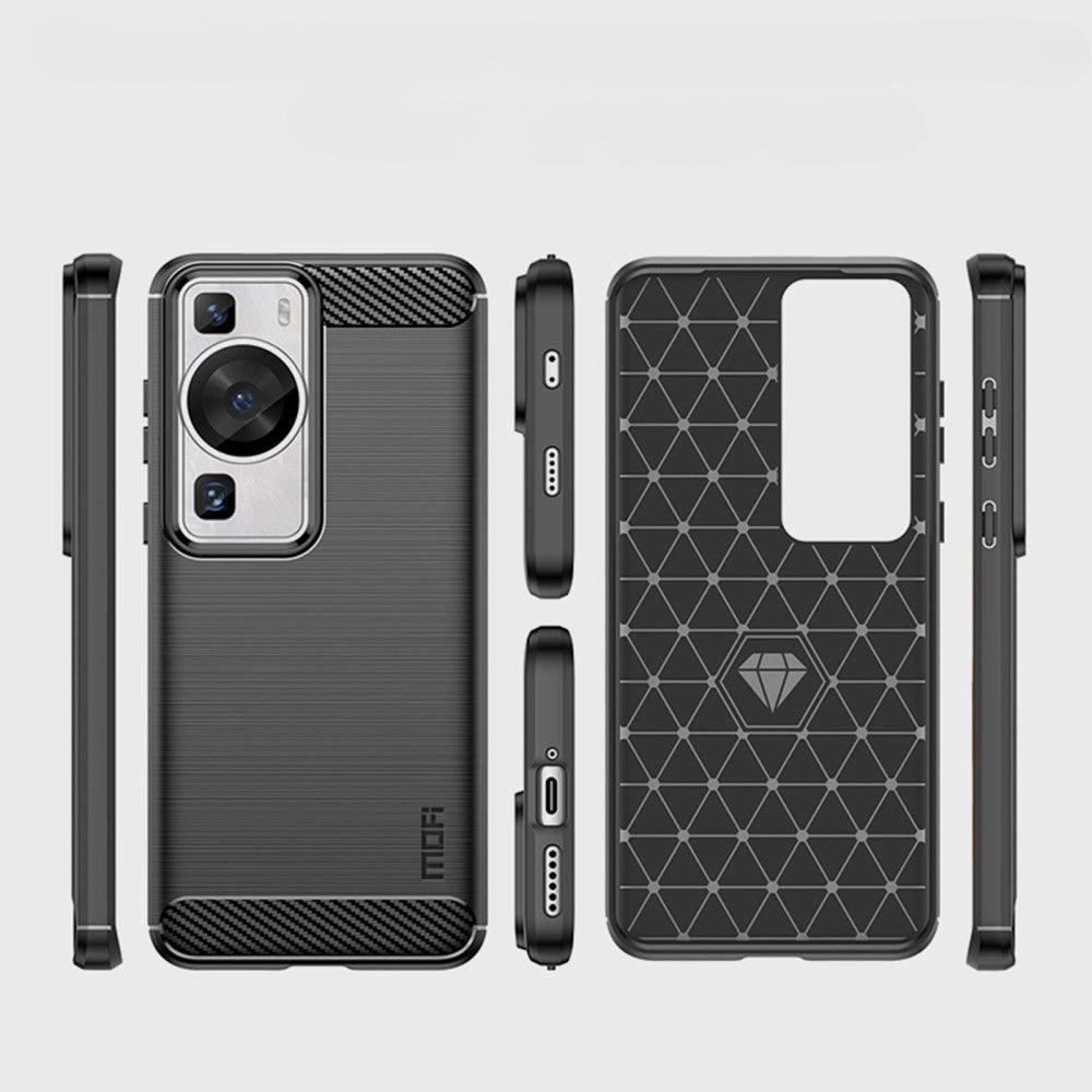 Cover-Discount  Huawei P60 / P60 Pro - Cover In Metallo Carbon Look 