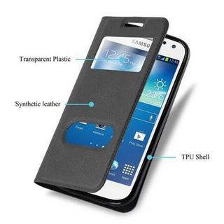 Cadorabo  Housse compatible avec Samsung Galaxy S4 MINI - Coque de protection avec fermeture magnétique, fonction de support et 2 fenêtres de visualisation 