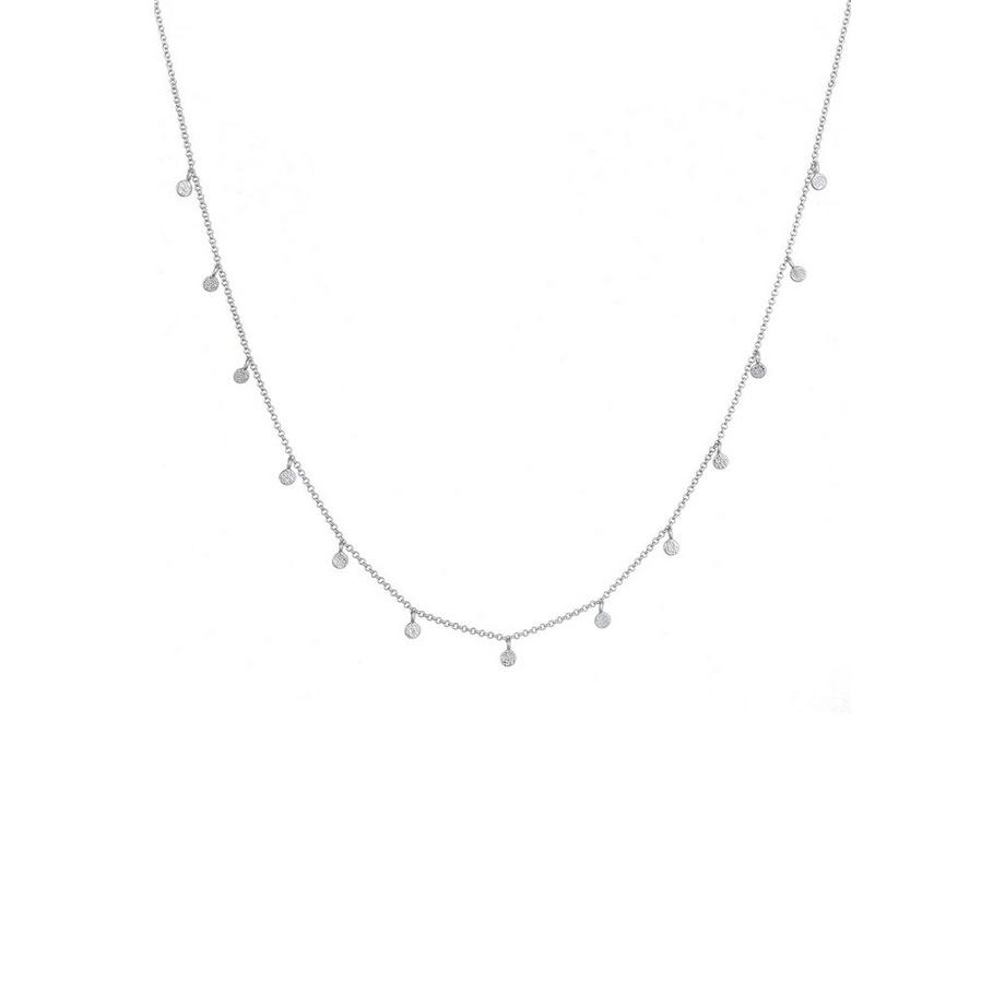 Elli  Halskette Plättchen Coin Rund Matt Struktur 