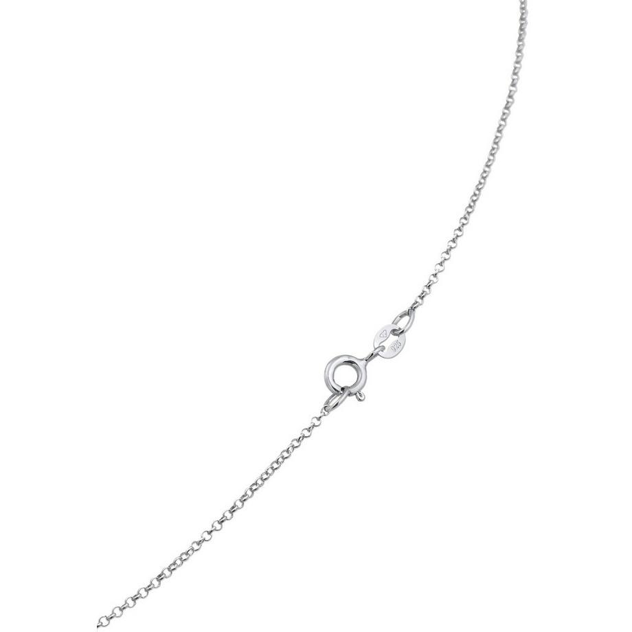 Elli  Halskette Plättchen Coin Rund Matt Struktur 