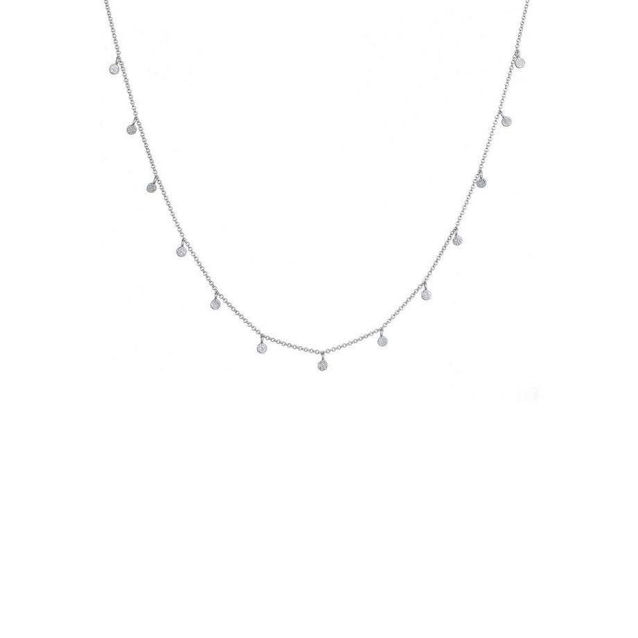 Halskette Plättchen Coin Rund Matt Struktur