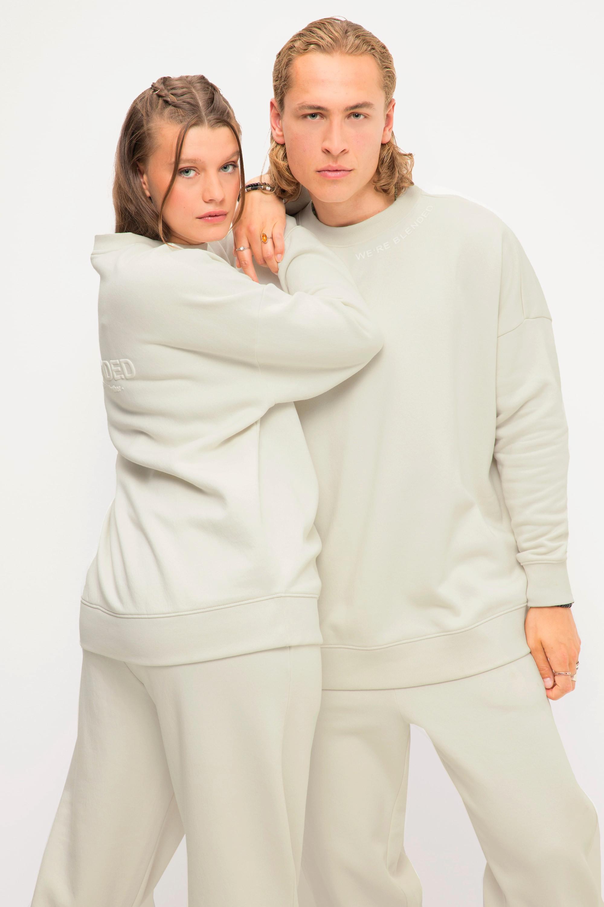 Studio Untold  Sweat-shirt# oversize à col rond et manches longues, unisexe 