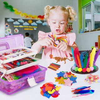 Activity-board  Bastelsets für Kinder, 2200+ Bastelsets für Kinder, Pfeifenreiniger, Pompons, Gabel, Löffel, Wackelaugen 