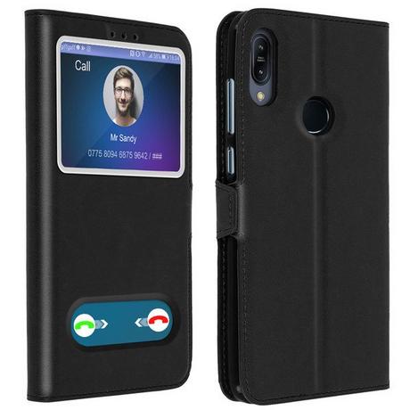 Avizar  Étui Fenêtre ZenFone Max M2 Noir 