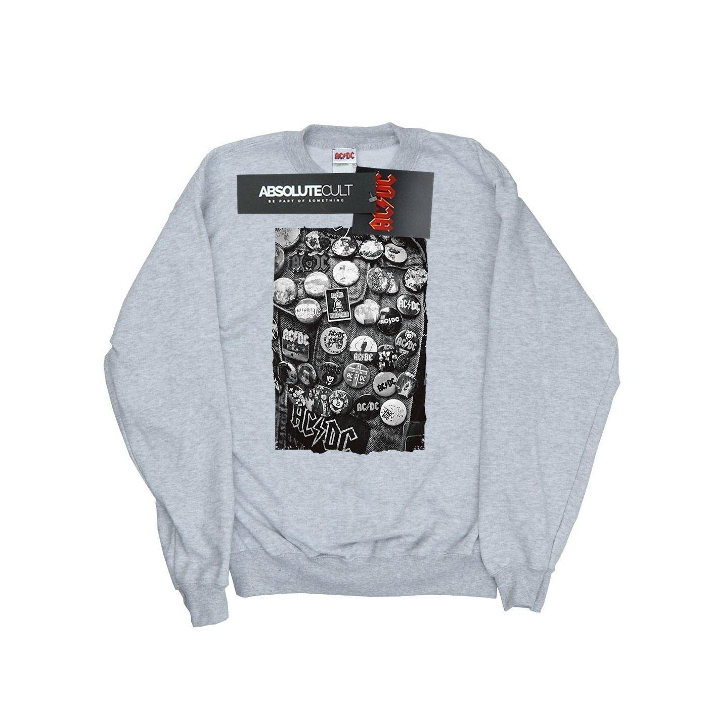 Image of Acdc Badges Collection Sweatshirt Damen Grau S