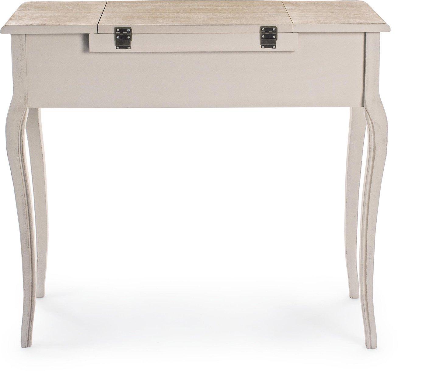 mutoni Coiffeuse console avec miroir de rangement Clarisse 90cm  