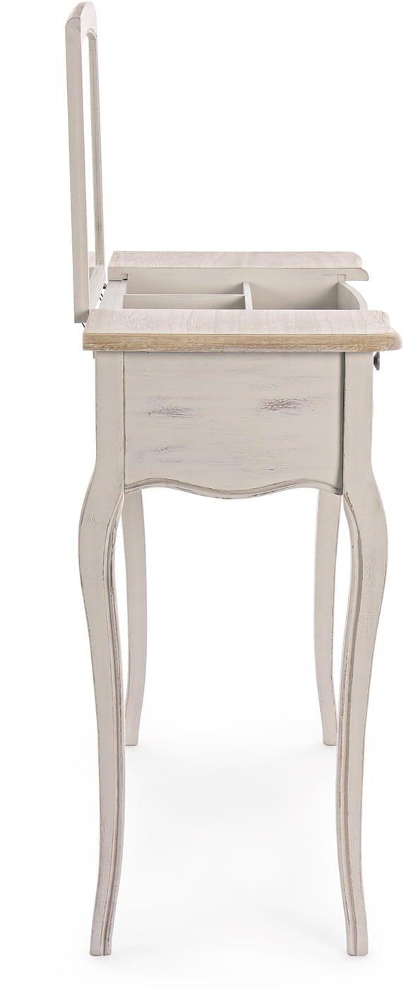 mutoni Coiffeuse console avec miroir de rangement Clarisse 90cm  