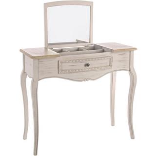 mutoni Coiffeuse console avec miroir de rangement Clarisse 90cm  