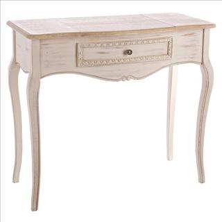 mutoni Coiffeuse console avec miroir de rangement Clarisse 90cm  