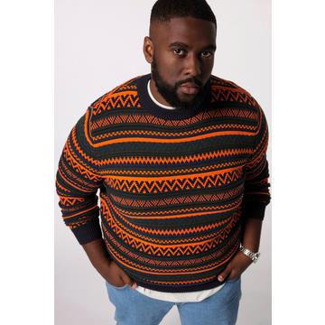 Maglione con lavorazione e scollo a girocollo, fino alla tg. 8XL