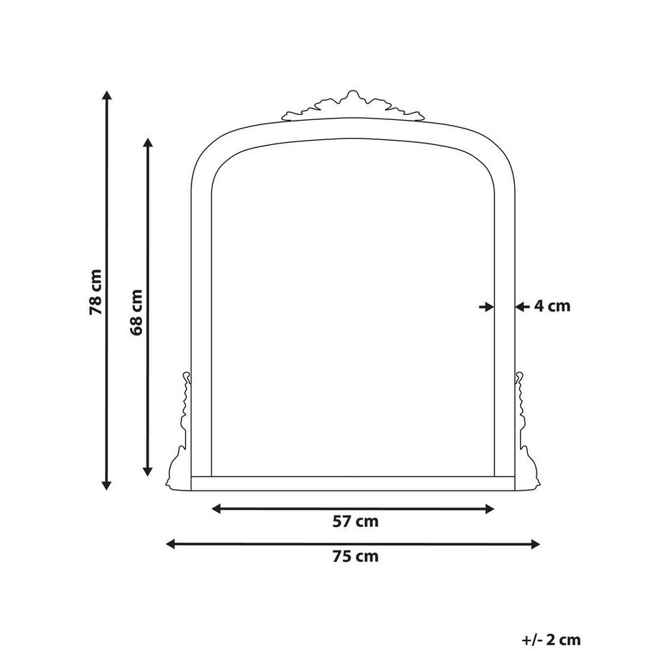 Beliani Wandspiegel aus MDF-Platte Klassisch SUSSEY  