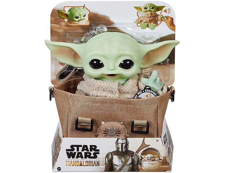 Mattel  Disney Star Wars Mandalorian The Child Baby Yoda Funktionsplüsch & Tasche Geschenkset 