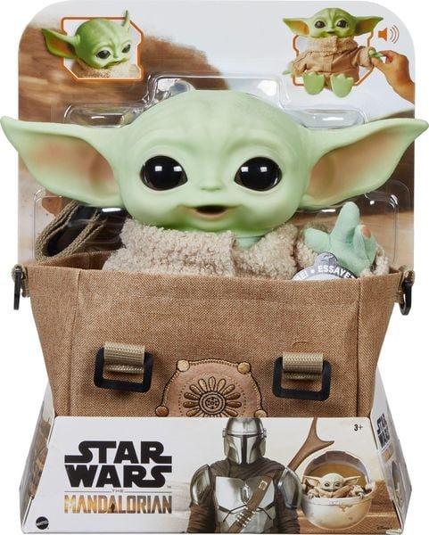 Mattel  Disney Star Wars Mandalorian The Child Baby Yoda Funktionsplüsch & Tasche Geschenkset 