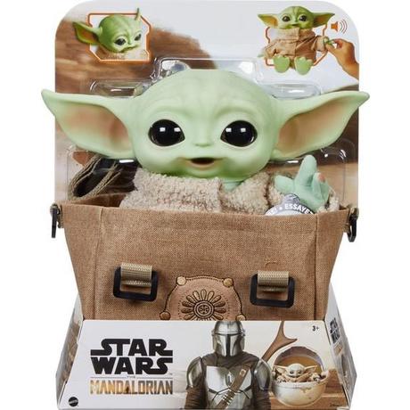 Mattel  Disney Star Wars Mandalorian The Child Baby Yoda Funktionsplüsch & Tasche Geschenkset 