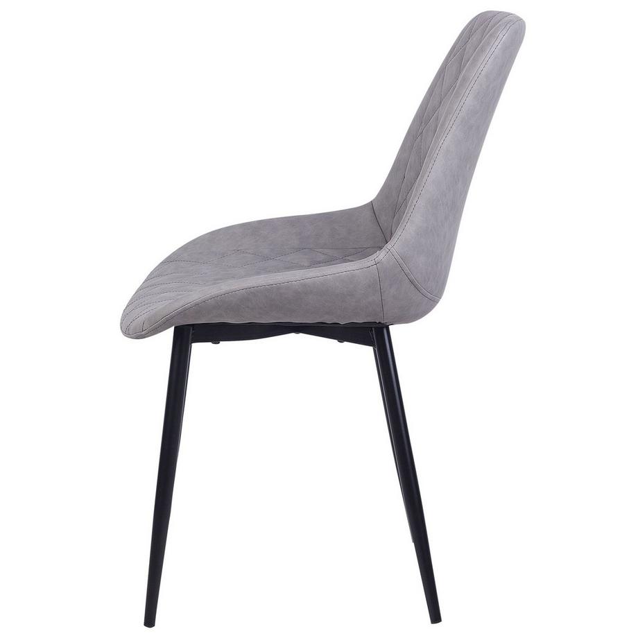 Beliani Lot de 2 chaises de salle à manger en Cuir PU Glamour MARIBEL  