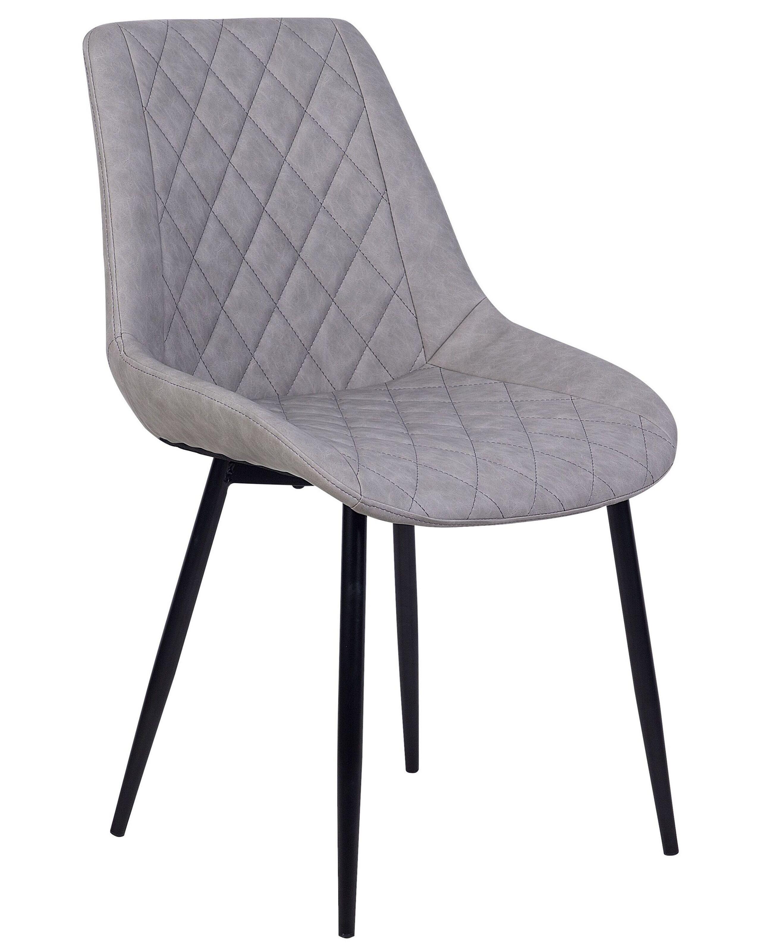 Beliani Chaise de salle à manger en Cuir PU Glamour MARIBEL  