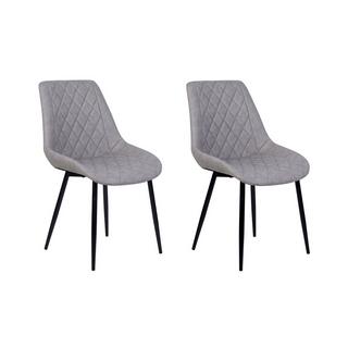 Beliani Lot de 2 chaises de salle à manger en Cuir PU Glamour MARIBEL  