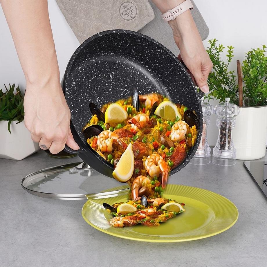 Orion Bratpfanne mit Pfluon Granite Beschichtung für alle Herdarten  