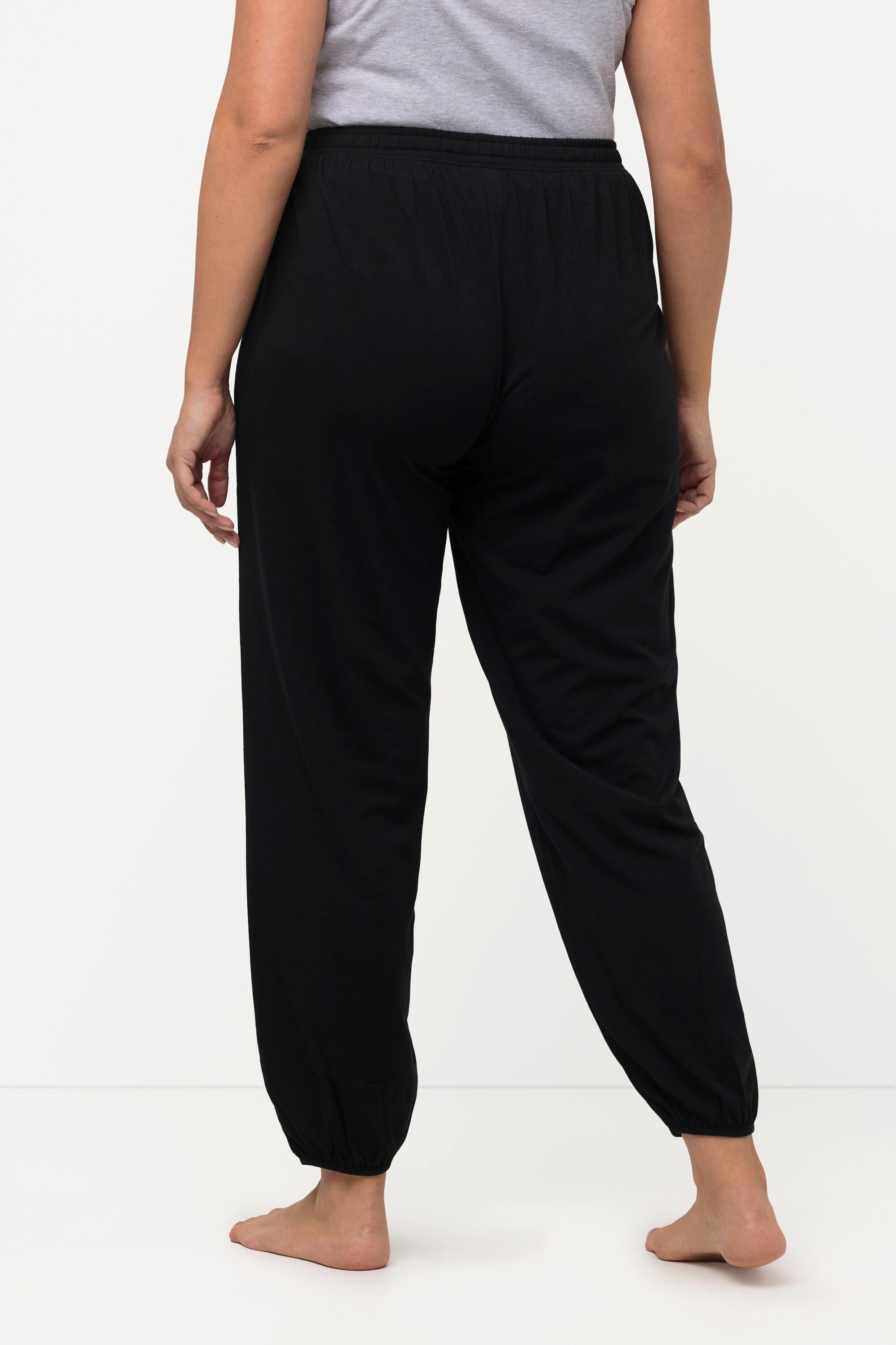 Ulla Popken Pantaloni Pigiama Misto Modal Gamba Dritta Vita Elastica  