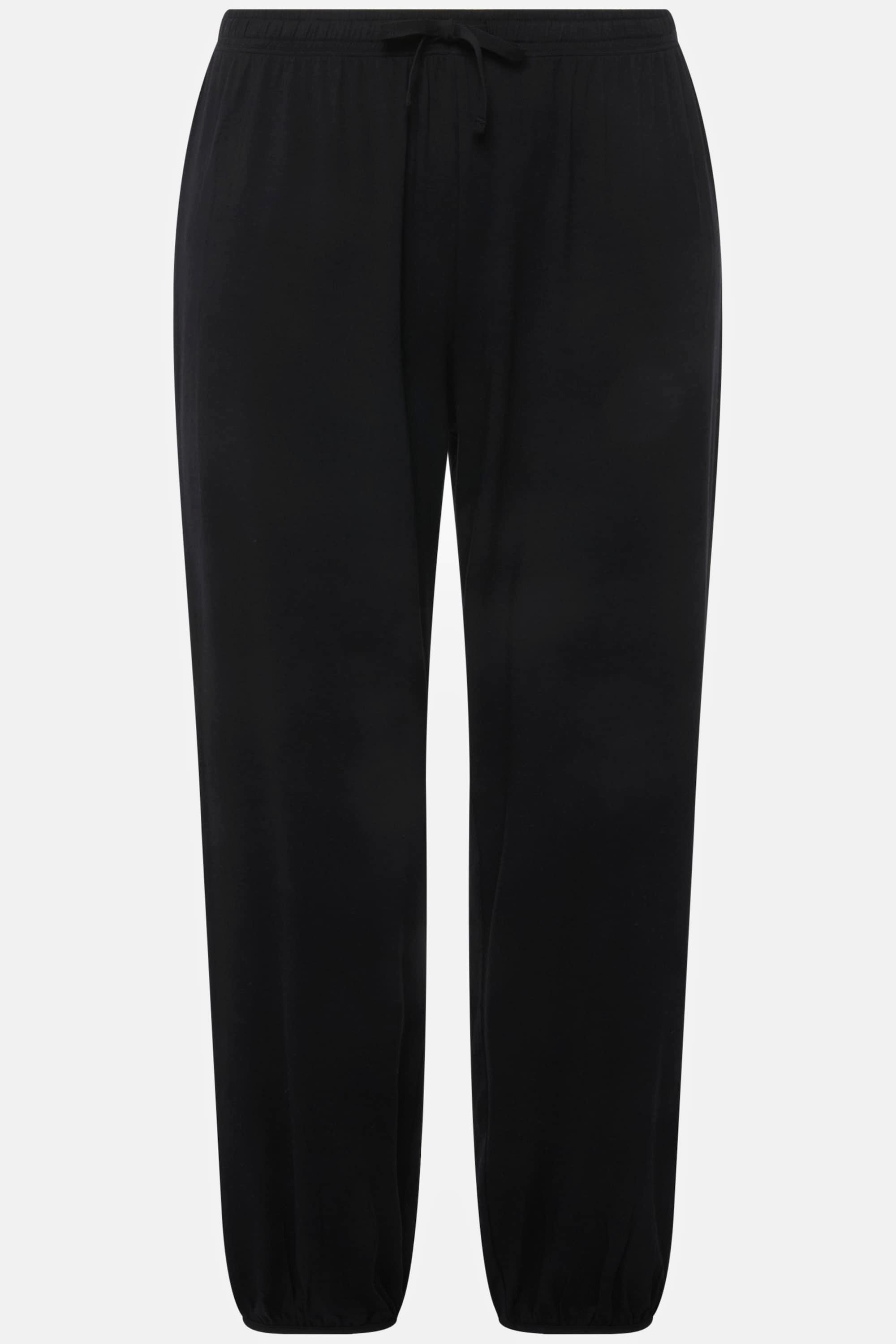 Ulla Popken Pantaloni Pigiama Misto Modal Gamba Dritta Vita Elastica  