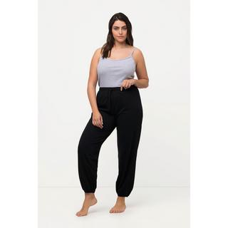 Ulla Popken Pantaloni Pigiama Misto Modal Gamba Dritta Vita Elastica  