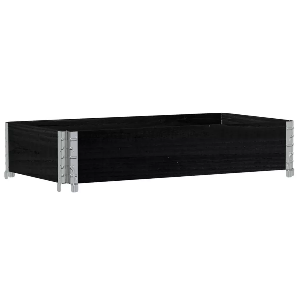 VidaXL - Jardinière bois de pin, One Size, Noir