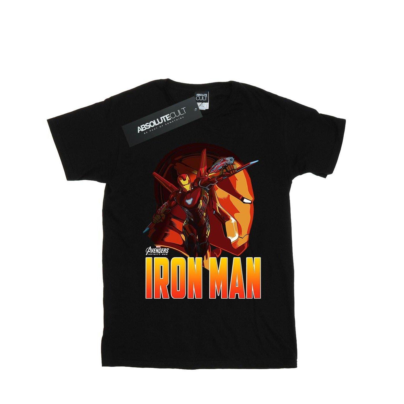 Image of Avengers Infinity War Iron Man Character Tshirt Herren Schwarz XXL