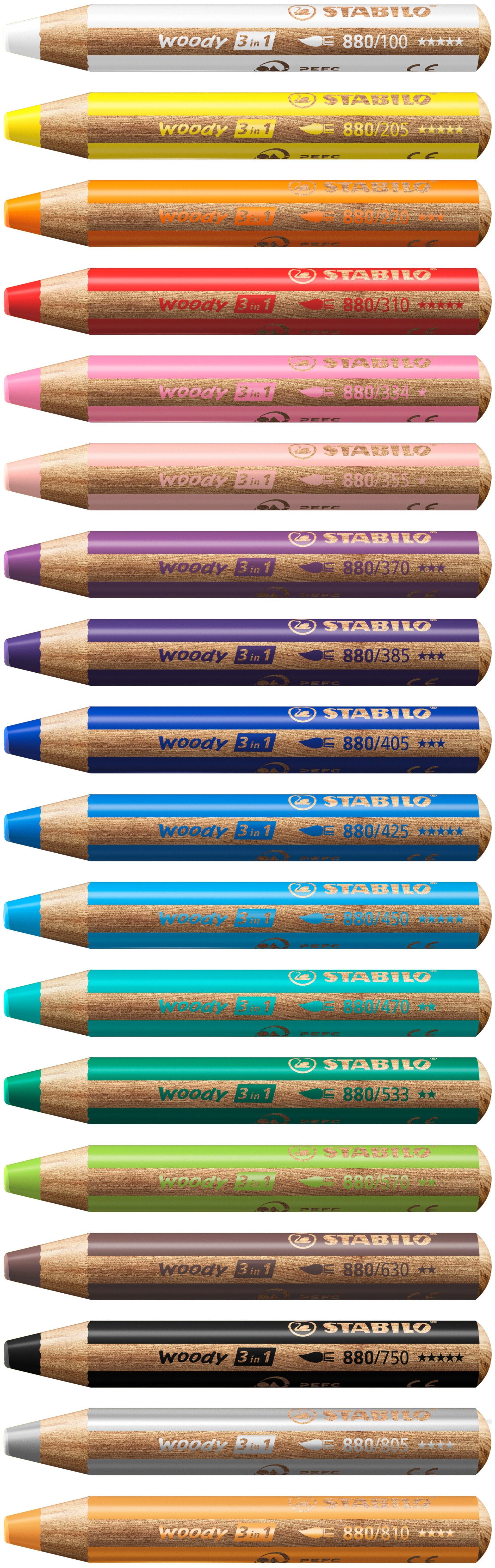 STABILO STABILO Farbstifte Woody 3 in 1 880/405 ultramarinblau  