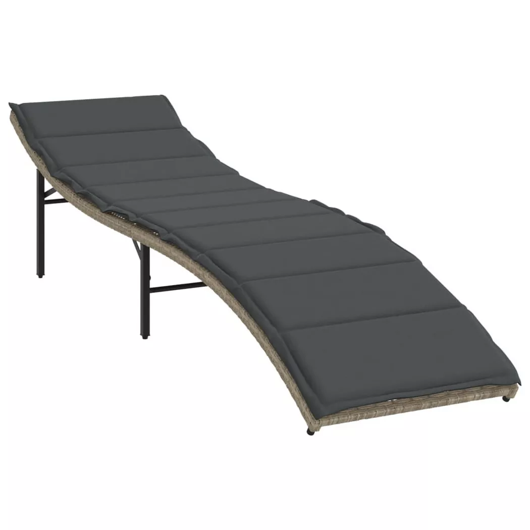 VidaXL - Sonnenliege poly-rattan, One Size, Grau