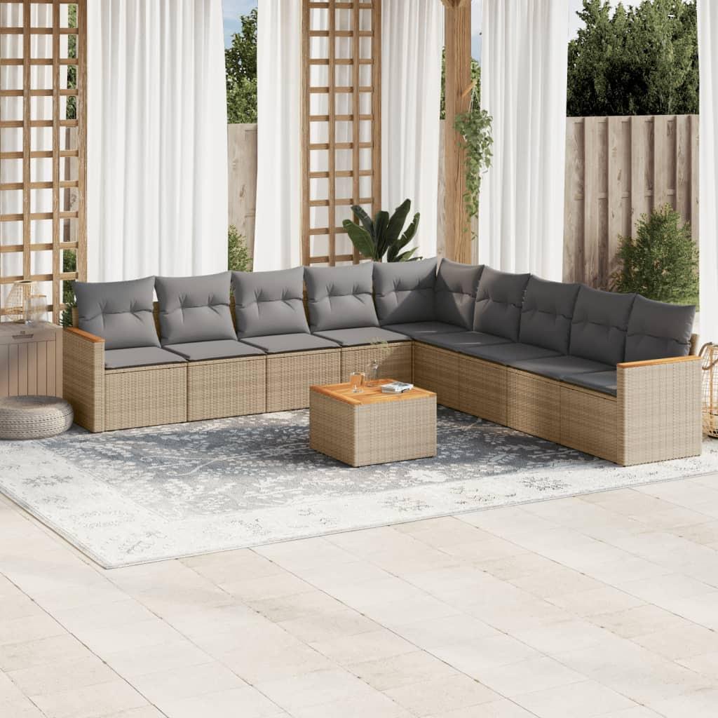 VidaXL set divano da giardino Polirattan  