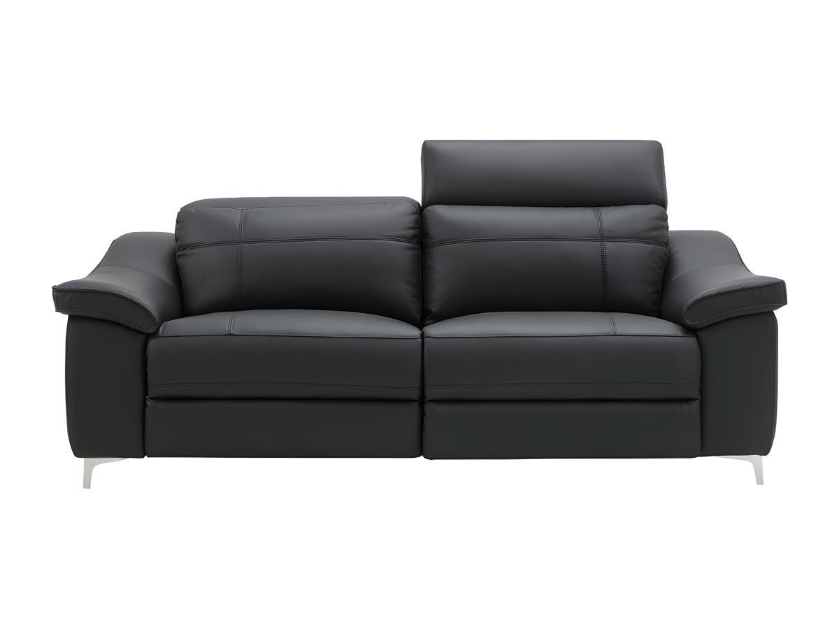 Vente-unique Relaxsofa elektrisch 3Sitzer CAROLE Leder  