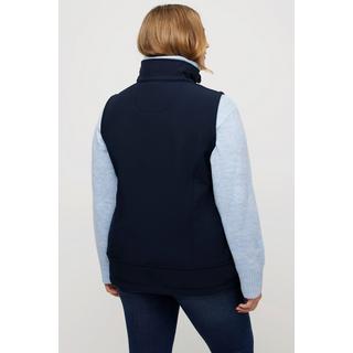 Ulla Popken  Gilet di softshell con fodera di pile, zip a cursore doppio e collo alto 