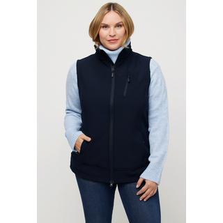 Ulla Popken  Gilet di softshell con fodera di pile, zip a cursore doppio e collo alto 