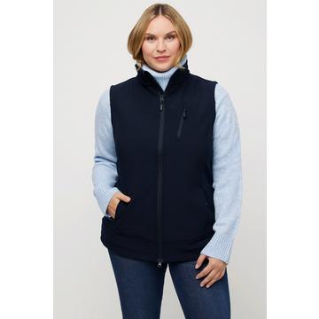 Veste Softshell, avec doublure en polaire. Col montant et fermeture à glissière à double sens.